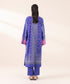Women's RTW Textured Lawn Blue Printed Boxy Shirt